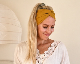 Turban-Haarband Organic in vielen Farben - biologisch, fair, zero waste - Herbsthaarband