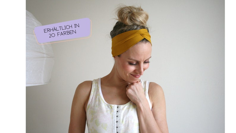 Turban-Haarband Organic in vielen Farben biologisch, fair, zero waste Bild 4