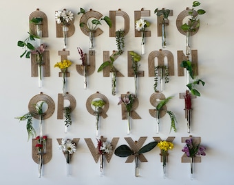 Alphabet Wall Propagation Vase: Personalized Nursery Decor