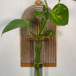 Boho Wall Hanging Propagation Station: Glass Vase, Dorm Decor