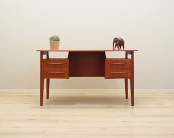 Schreibtisch aus Teakholz, dänisches Design, 1970er Jahre, Designer: Gunnar Nielsen, Hersteller Tibergaard