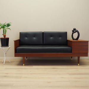 Mahonie bank, Noors design, jaren 60, ontwerper: Ingmar Relling