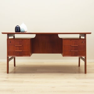 Teak desk, Danish design, 1970s, manufacture: Omann Jun