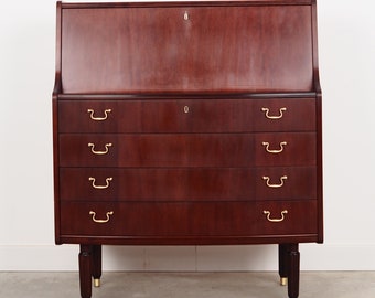 Mahogany secretary, Danish design, 1970s, manufacturer: PMJ Viby J