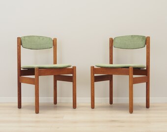 Set of two oak chairs, Danish design, 1960s, designer: Jørgen Baekmark, manufacturer FDB Møbler