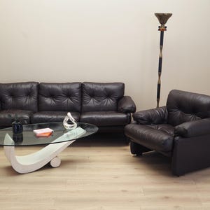 Set da soggiorno in pelle, design italiano, anni &#39;60, produttore: B&B Italia, designer Tobia Scarpa