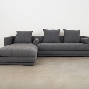 Graphite corner sofa, Scandinavian design, 00s