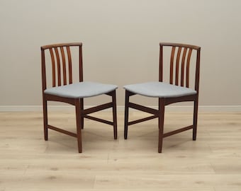 Set of two teak chairs, Danish design, 1970s, production: Denmark