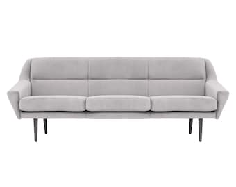 Sofa SKAGEN silver velour, Scandinavian design