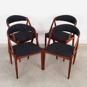 Set di quattro sedie in teak, design danese, anni '70, designer: Kai Kristiansen