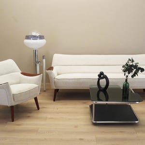 Set da soggiorno beige, design danese, anni &#39;70, produzione: Danimarca