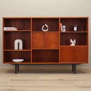 Teak Bücherregal, dänisches Design, 70er Jahre, Produktion: Dänemark