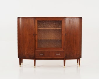 Walnut highboard, Danish design, 1960s, production: Denmark