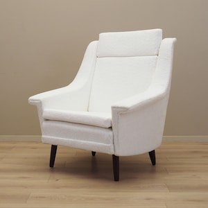 Weißer Sessel, dänisches Design, 1970er Jahre, Produktion: Dänemark