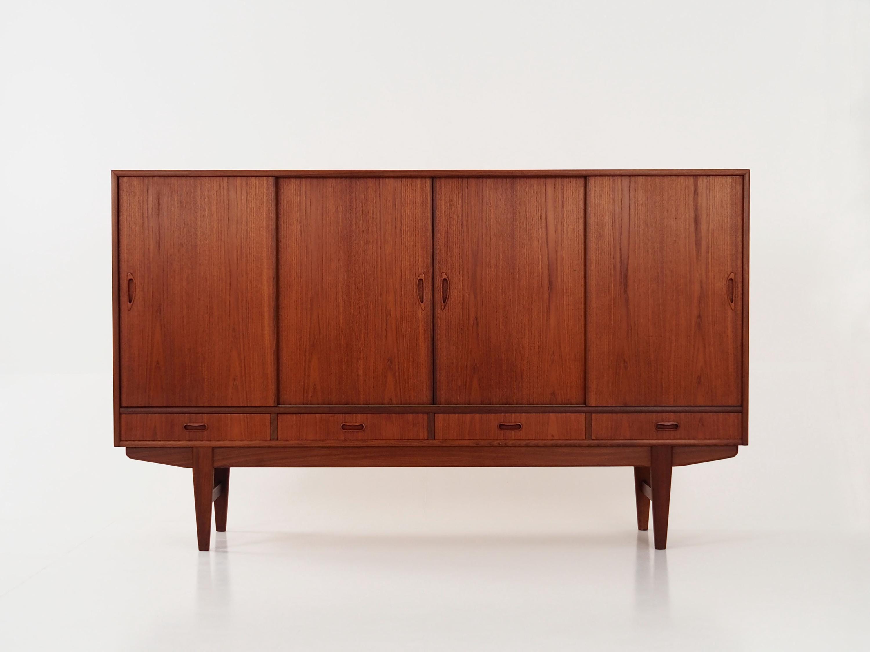 Vaisselier En Teck, Design Danois, Années 1970, Production Danemark