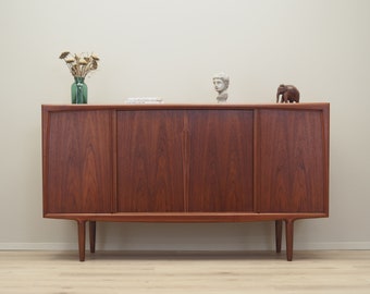 Highboard de teca, diseño danés, década de 1960, producción: Omann Jun