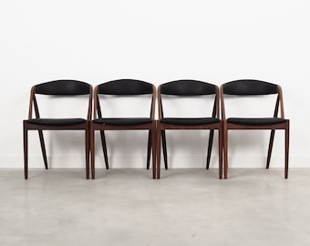 Suite de quatre chaises en teck, design danois, années 1970, designer : Kai Kristiansen
