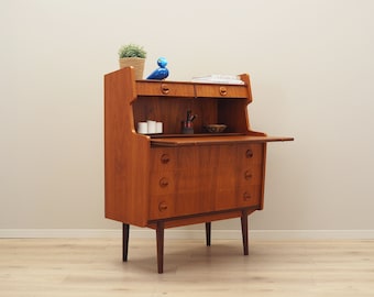 Teakhouten secretaire, Deens ontwerp, jaren 70, productie: Denemarken