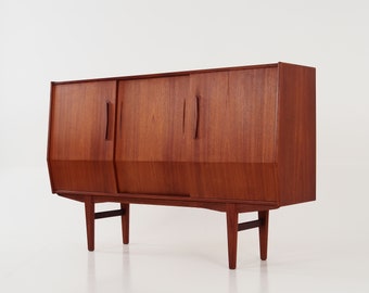 Teak highboard, Danish design, 1970s, production: Denmark