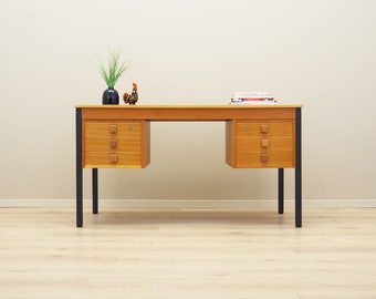 Schreibtisch aus Eschenholz, dänisches Design, 1970er Jahre, Hersteller: Domino Møbler