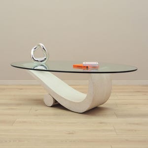 Glass coffee table, Italian design, 1970s, production: Italy