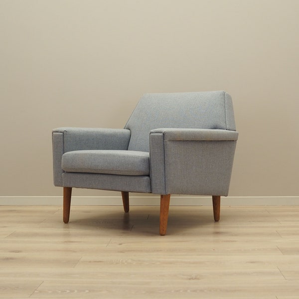 Fauteuil gris, design danois, années 1970, production : Danemark