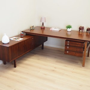 Rosewood desk, Danish design, 1960s, designer: Arne Vodder, manufacture Sibast