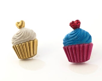 Cupcake Concrete Brooches/Pins