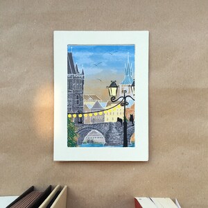 Prague postcard , illustration , picture
