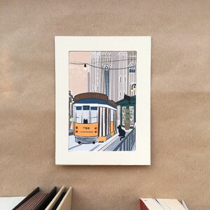 Carte postale de Milan , illustration , image