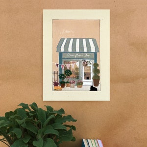Carte postale du magasin de fleurs , illustration , image