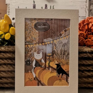 Pumpkin shop postcard , illustration , picture