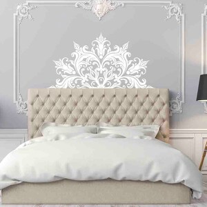 Half Mandala Wall Decal Headboard Zen Decor Lotus Flower Mandala Decal Vinyl Bedroom Indian Yoga Sticker Vinyl Boho Decal Bohemian Decor Z75