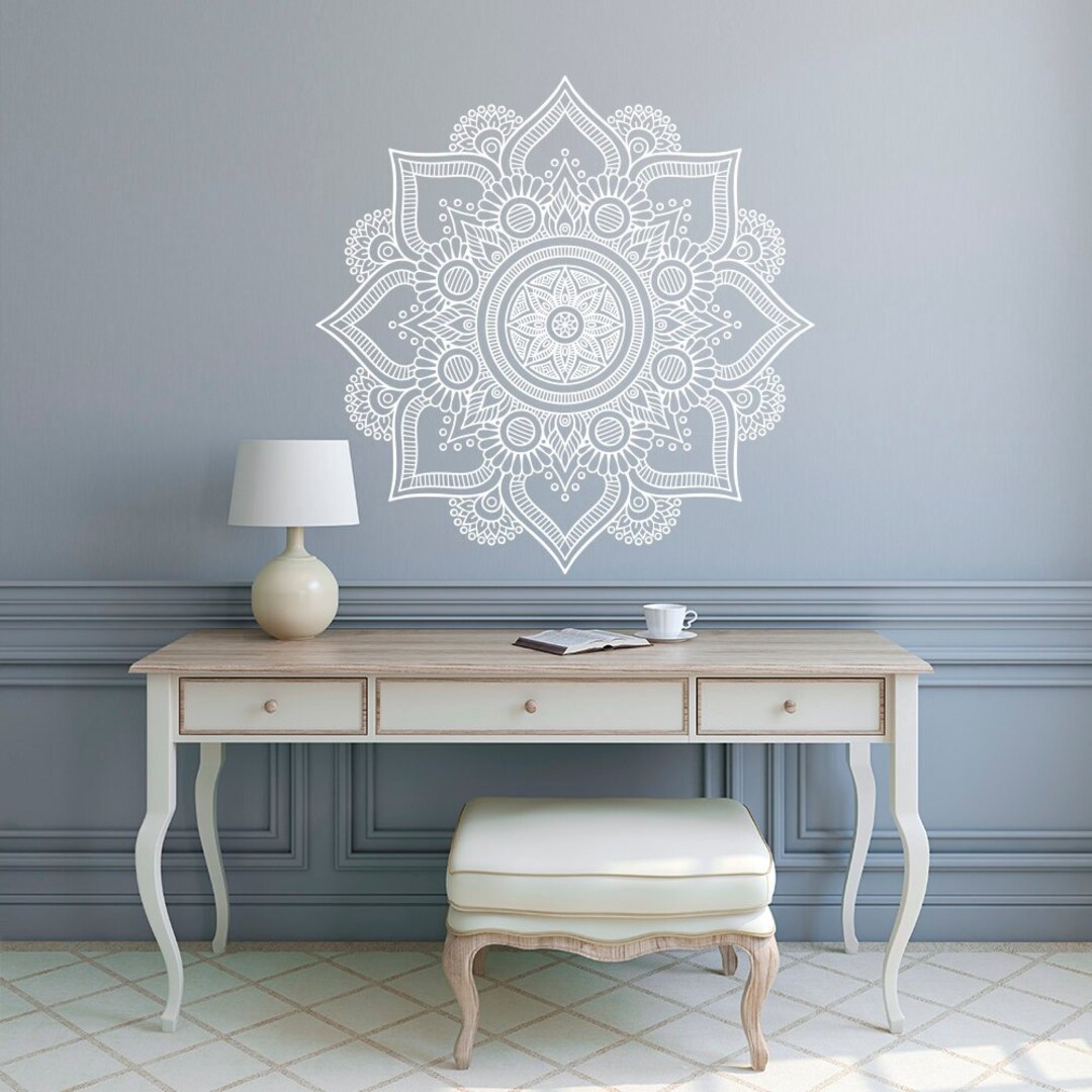 Namaste Mandala Wall Decal Bedroom Indian Yoga Stickers Vinyl Boho ...