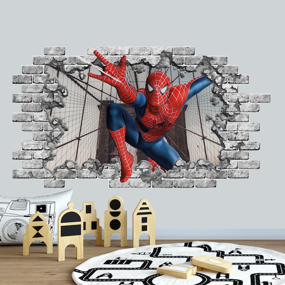 8 affiches des super héros, décoration chambre enfant - Un grand