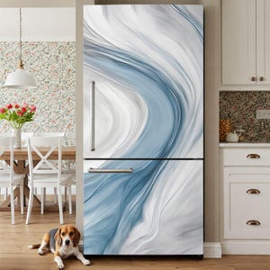 Kitchen Fridge Sticker, Abstract Geode Design (Peel & Stick Vinyl)