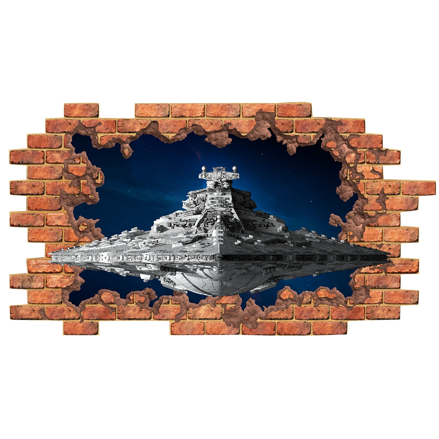 Spaceship Wall Decal Star Wars Spaceship Decal 3D Effect Etsy UK