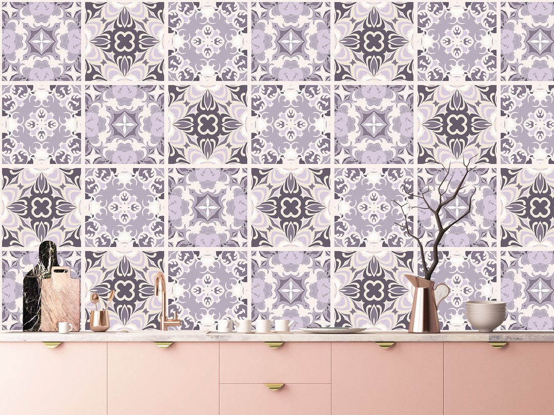 Set OF 24 Tiles Wall Stickers Custom. Provence Style Spanish Etsy  Australia