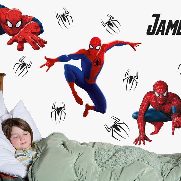 Spiderman Wall Decal Etsy