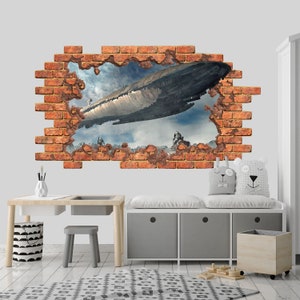 Star Wars Wandtattoo. Wandtattoo von Darth Vader. 3D Druck Weltraum Vinyl Wandbild. Benutzerdefinierte Geschenk entfernbarer Wand-Aufkleber. 3D Poster Kinder Z249