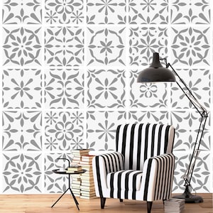 Set OF 12 Tiles Wall Stickers. Black and White Tile. Backsplas Stickers Peel & Stick. Tiles Decal Removable. Kitchen Bathroom Decal Z427