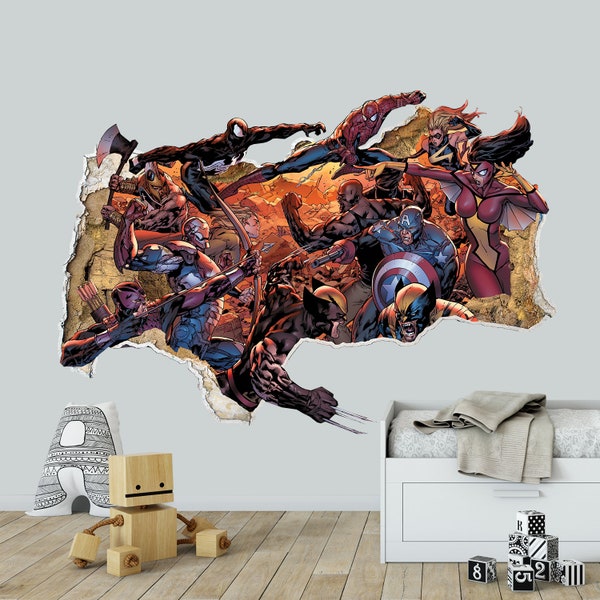 Spiderman Wall Decal Etsy