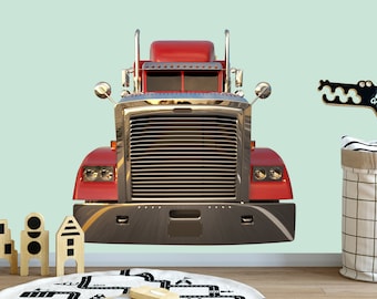 3D Wall Decal Truck for Nursery Boy, Car Vinyl Sticker Removable, Color Car Wall Decor Kids Room, 3D Poster Kids, 3d Wall Art Nursery Z165