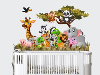 Adesivo Murale Con Albero Su Mensola: Decorazione Per Cameretta Dei Bambini Con Uccelli E Foglie - Italia