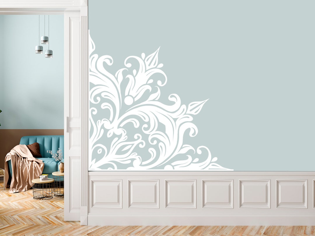 Namaste Mandala Wall Decal Conner for Bedroom, Indian Yoga Stickers ...