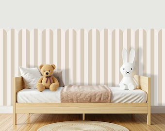 Gestreifte Bogenschenkel Wandaufkleber Kinderzimmer, Abnehmbare Bordüre Kinderzimmer Dekor, Boho Spielzimmer Wandzier Aufkleber Junge Mädchen Schlafzimmer