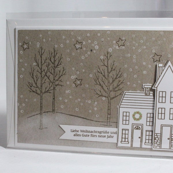 Karte "Weihnachtshäuser" - Stampin Up