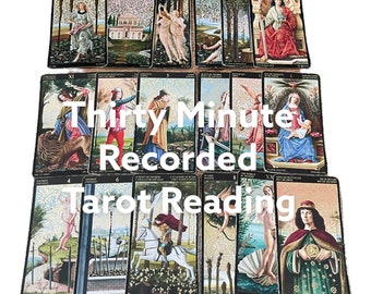 Recorded Psychic Tarot Reading, Video Tarot Reading, 30 Minute Reading, Prerecorded Oracle, Prerecorded Psychic Reading, Mediumship Reading