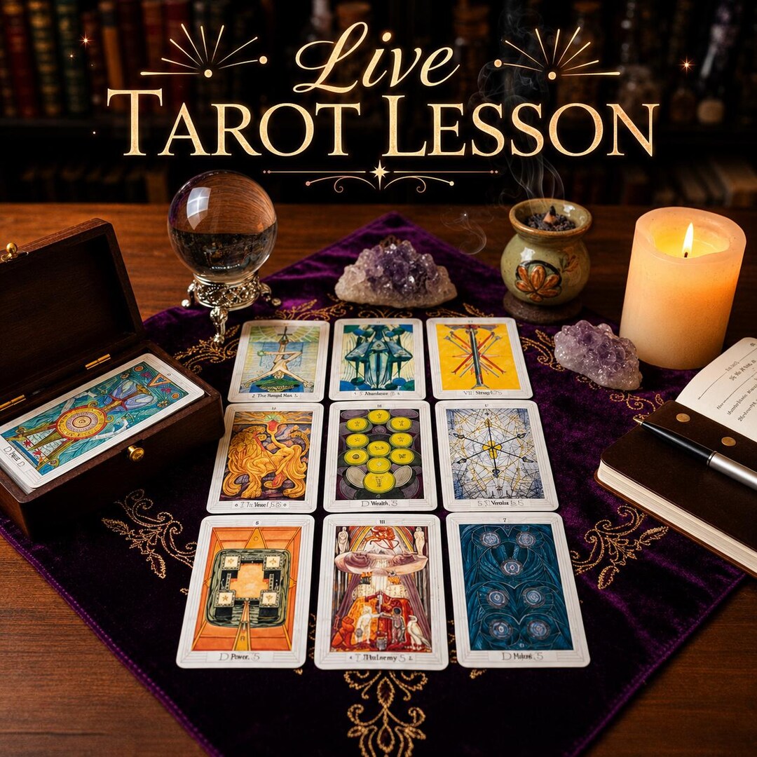 Tarot Lesson Live Tarot Card Reading Lesson, Live Tarot Training Session, Learn to ...