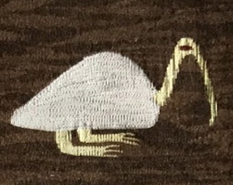 Harrania Tapestry "Ibises", unique handcraft, handwoven by Sheimá, weaving school El Awadly, Harrania, Egypt